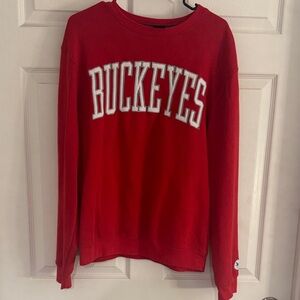 Buckeyes Red Crewneck Sweatshirt for Women